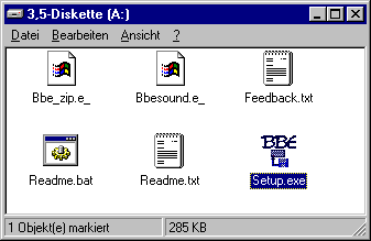 BBE-Disketteninhalt